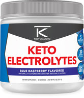 Ketologic Keto Electrolyte Powder Blue Raspberry bottle ready for hydration.