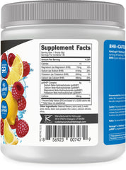 Ketologic KetoEnergy Raspberry Lemonade bottle on counter, keto-friendly supplement