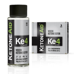 KetoneAid KE4 bottle pour showing energy-ready preparation for workouts