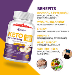 KetoZest ACV gummies being poured into a glass for daily use.
