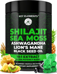 KEY ELEMENTS Himalayan Shilajit Gummies with tropical flavor for daily wellness.