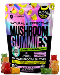 Key Elements next-gen mushroom gummies bottle for daily brain and immune support.