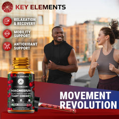 Key Elements Tart Cherry Extract label close-up highlighting natural antioxidants.