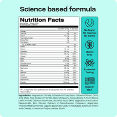 KEY NUTRIENTS Electrolytes in a glass illustrate zero-calorie refreshment after workouts.