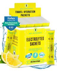 KEY NUTRIENTS electrolytes lemonade pack front for zero-calorie hydration during workouts