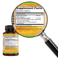 Key Nutrition ACV bottle pours into a glass for easy use.
