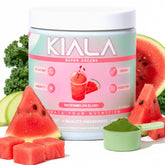 Kiala Nutrition Super Greens tub front with premium Spectra blend for daily wellness