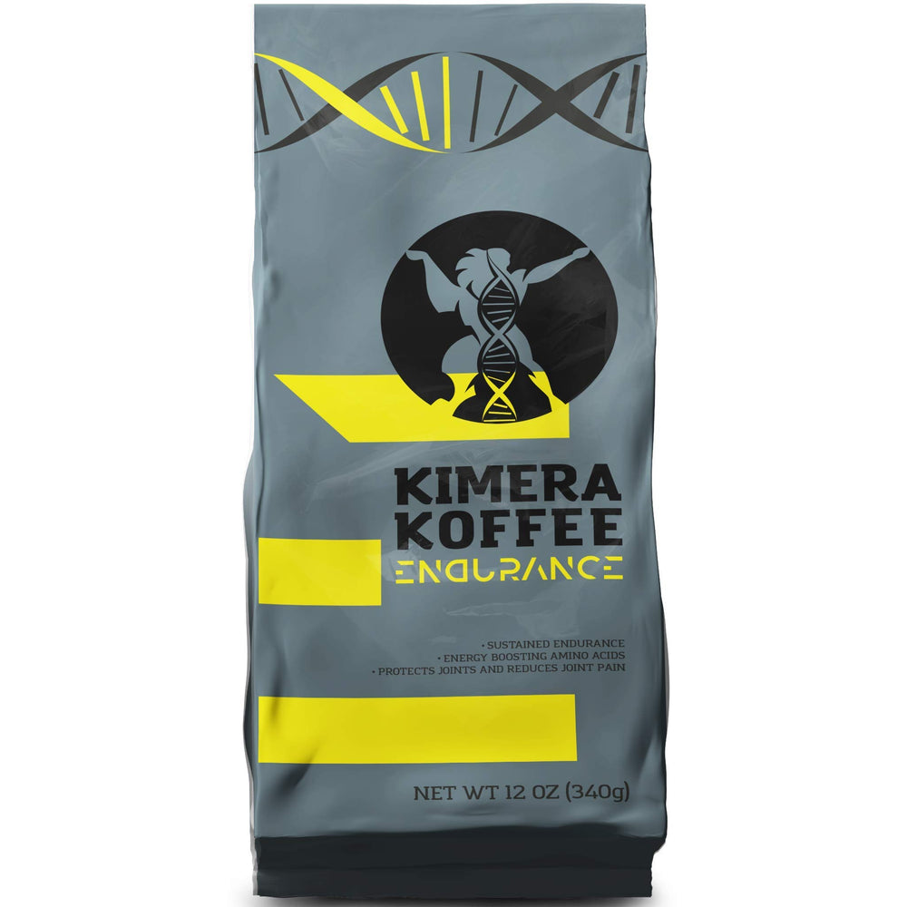 Kimera Koffee Endurance bag close-up showing premium organic beans for a fresh cup