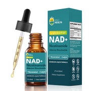 KingHealth CoQ10 NAD+ Resveratrol liquid bottle highlights the potent daily energy formula.
