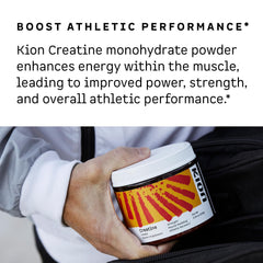 Kion Creatine dissolving in water demonstrates quick mixing.