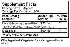 Kirkman Enzyme-Aid capsules close-up highlighting plant-based digestive enzymes.