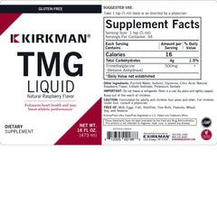 Kirkman TMG Liquid pouring with dosing spoon suggests easy daily use