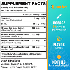 Kirwekes Sea Moss Drops pour demonstrates convenient 1 ml daily dose