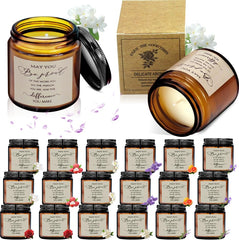 KisSealed 20pcs scented candles jars for home decor and thoughtful workplace gifts.