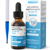 Kivifru Methylene Blue bottle closeup highlighting pharmaceutical-grade purity and premium packaging.
