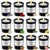 KIYTARBOO 12-pack candle gift box enhances home ambiance with luxury fragrances.