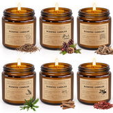 KIYTARBOO 6-pack candles set in elegant jars for home ambiance and long-lasting fragrance
