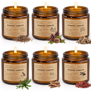 KIYTARBOO 6-pack candles set in elegant jars for home ambiance and long-lasting fragrance