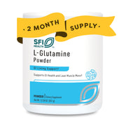 SFI Health Klaire L-Glutamine bottle side view for easy daily dosing