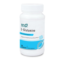 Klaire L-Glutamine capsules bottle front showing allergen-free daily support