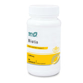Klaire Labs SFI Health biotin 5000mcg capsules for high-potency hair and skin support.