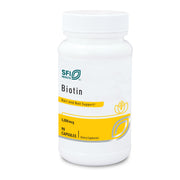Klaire Labs SFI Health biotin 5000mcg capsules for high-potency hair and skin support.
