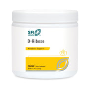 Klaire Labs SFI Health D-Ribose powder tub promoting energy metabolism support.