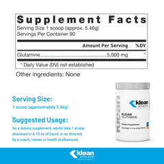 Klean Glutamine powder ready for GI health support in water.
