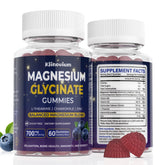 Klinovium Magnesium Glycinate Gummies blueberry bottle for easy relaxation support.