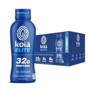 Koia Elite Vanilla bottle highlighting plant-based protein for workouts