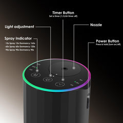 KONCHILE Waterless Diffuser in car cup holder enabling on-the-road fragrance.