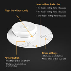 KONCHILE waterless diffuser top view in modern white design