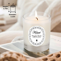 KONNI 40h burn time candle maintains mood-enhancing fragrance longer