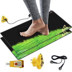 KooMall Grounding Mat used barefoot to connect with Earth energy.
