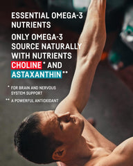 Kori Krill astaxanthin presence signals antioxidant-rich supplement.