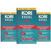Kori Krill Excel bottle with softgels for daily supplementation.