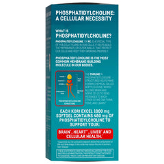Kori Krill Excel bottle label detail emphasizes sustainable krill sourcing.