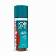 Kori Krill Oil softgels bottle for easy daily omega-3 support.