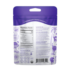 KOS acai powder scoop, showcasing fine texture for bowls and blends.