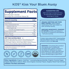 KOS Calming Blue Spirulina cup, soothing sip ready