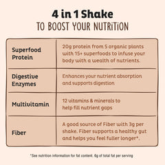 KOS vegan protein powder chocolate with enzymes supports comfortable digestion.