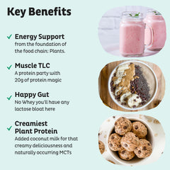 KOS protein scoop measuring powder for quick, protein-rich drinks.