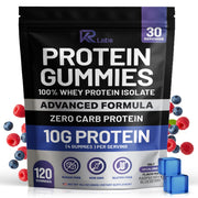 KR Labs Zero Carb Watermelon Lime gummies in a 120-count bag for convenient protein.