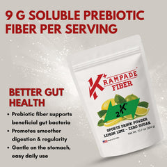 Krampade scoop measure highlights precise dosing for workouts.