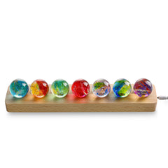 KRISININE colorful spheres close-up highlight vibrant hues for mood lighting.