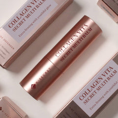 KSECRET balm applied on the forehead for a subtle lift effect.
