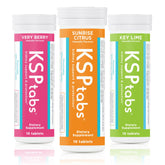 KSPtabs berry sachets for convenient hydration and flavor variety.