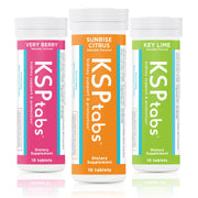 KSPtabs berry sachets for convenient hydration and flavor variety.