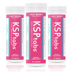 KSPtabs Very Berry effervescent tablet dissolving in water for hydration