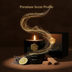 ktyixu Amber Allure candle jar lit creates cozy evening ambiance